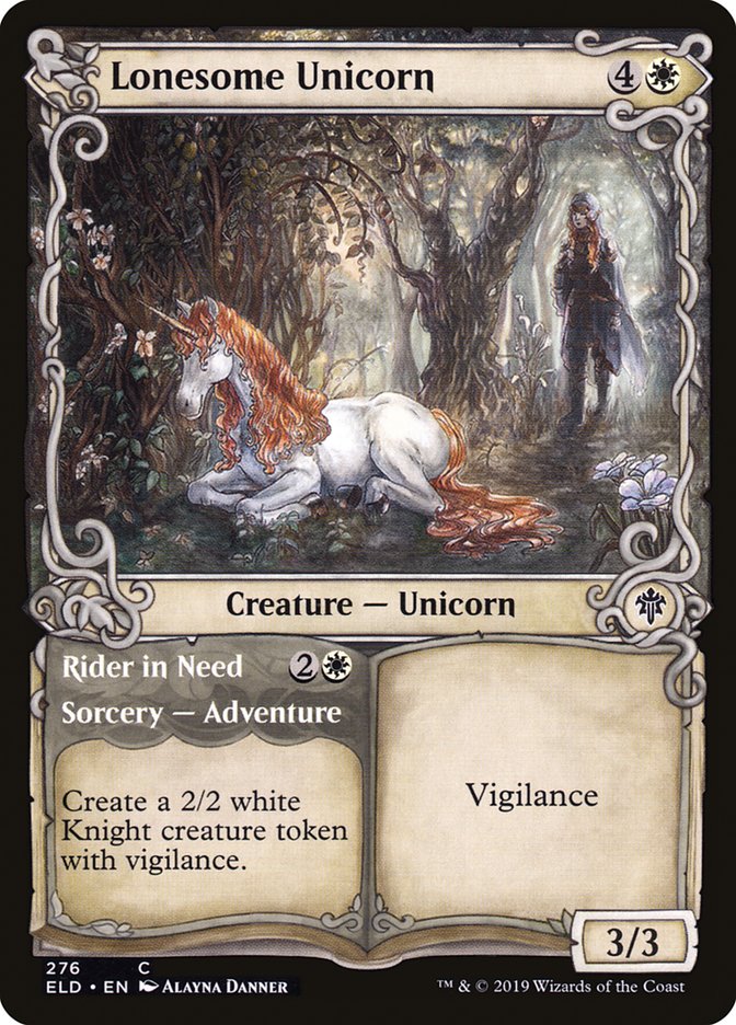 Lonesome Unicorn // Rider in Need (Showcase) [Throne of Eldraine] | Gear Gaming Bentonville