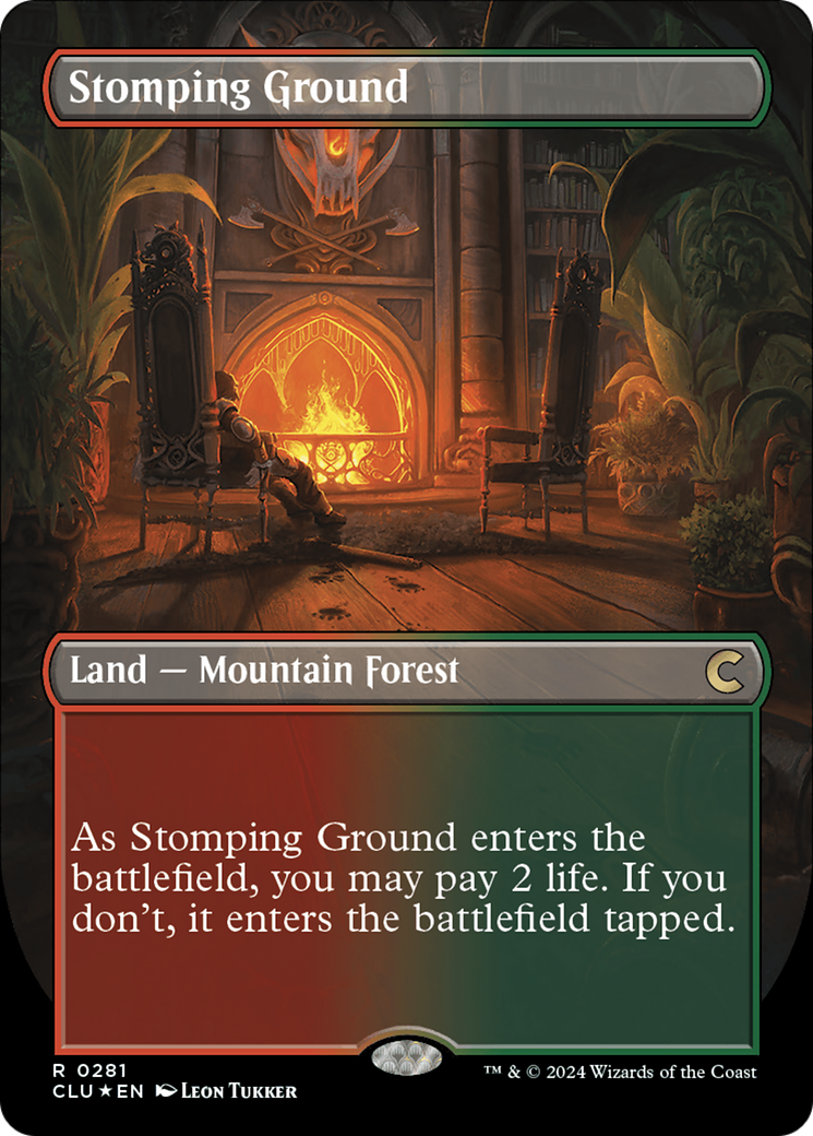 Stomping Ground (Borderless) [Ravnica: Clue Edition] | Gear Gaming Bentonville