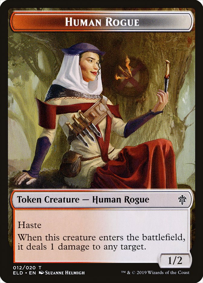 Human Rogue [Throne of Eldraine Tokens] | Gear Gaming Bentonville