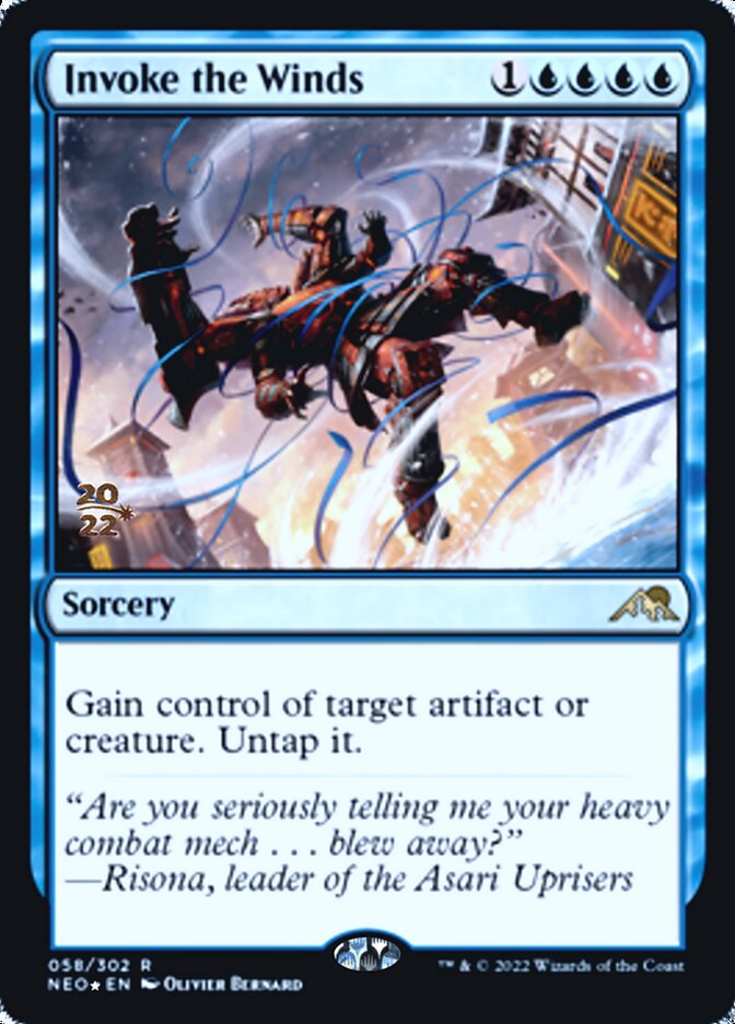 Invoke the Winds [Kamigawa: Neon Dynasty Prerelease Promos] | Gear Gaming Bentonville