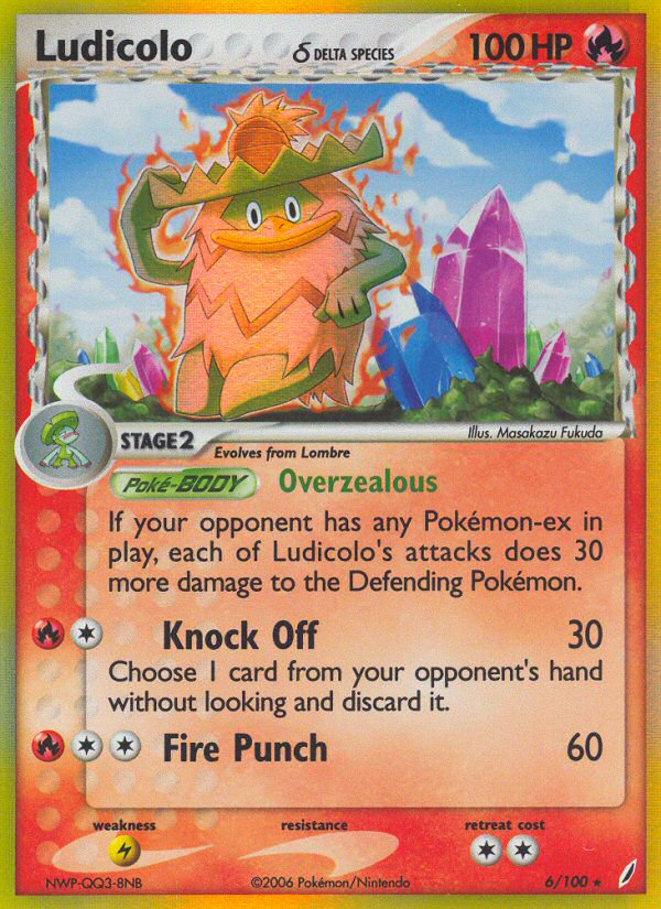 Ludicolo (6/100) (Delta Species) [EX: Crystal Guardians] | Gear Gaming Bentonville