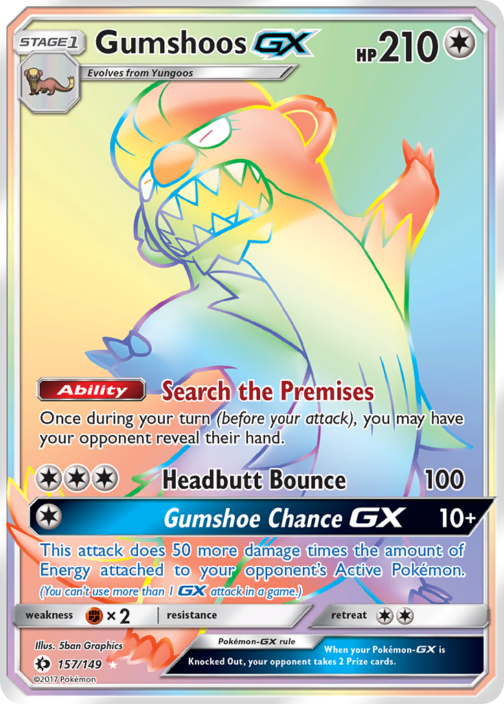 Gumshoos GX (157/149) [Sun & Moon: Base Set] | Gear Gaming Bentonville