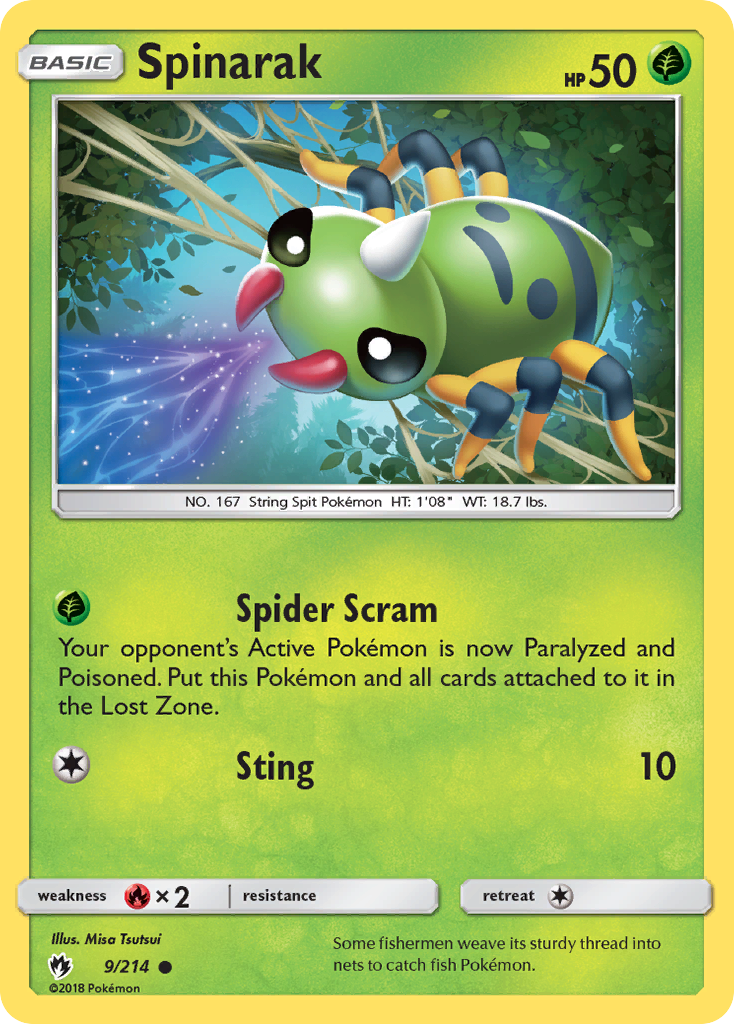 Spinarak (9/214) [Sun & Moon: Lost Thunder] | Gear Gaming Bentonville