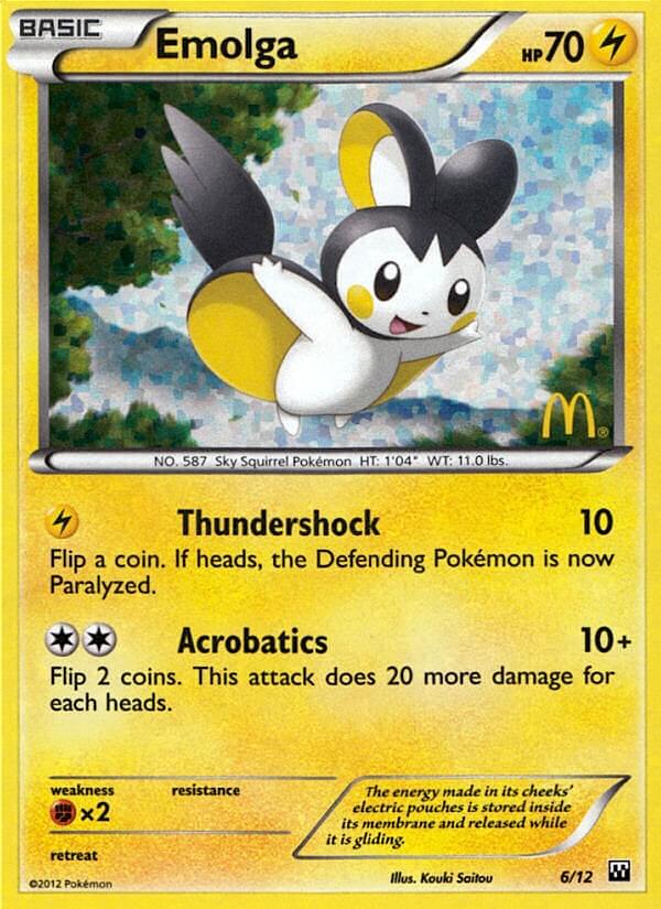 Emolga (6/12) [McDonald's Promos: 2012 Collection] | Gear Gaming Bentonville