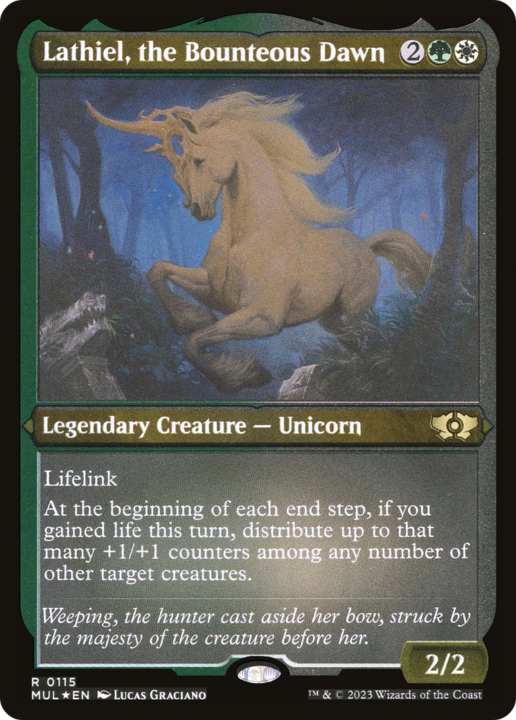 Lathiel, the Bounteous Dawn (Foil Etched) [Multiverse Legends] | Gear Gaming Bentonville