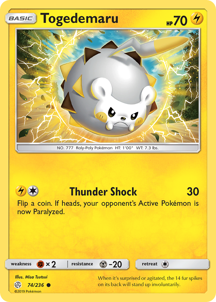 Togedemaru (74/236) [Sun & Moon: Cosmic Eclipse] | Gear Gaming Bentonville