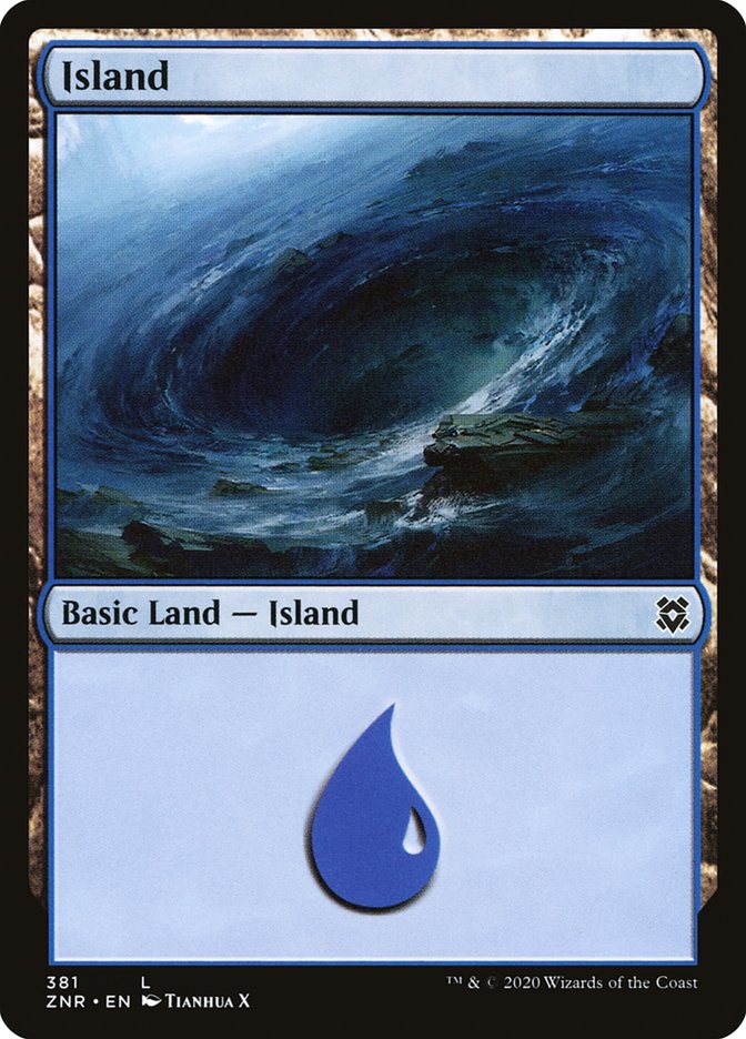 Island (381) [Zendikar Rising] | Gear Gaming Bentonville