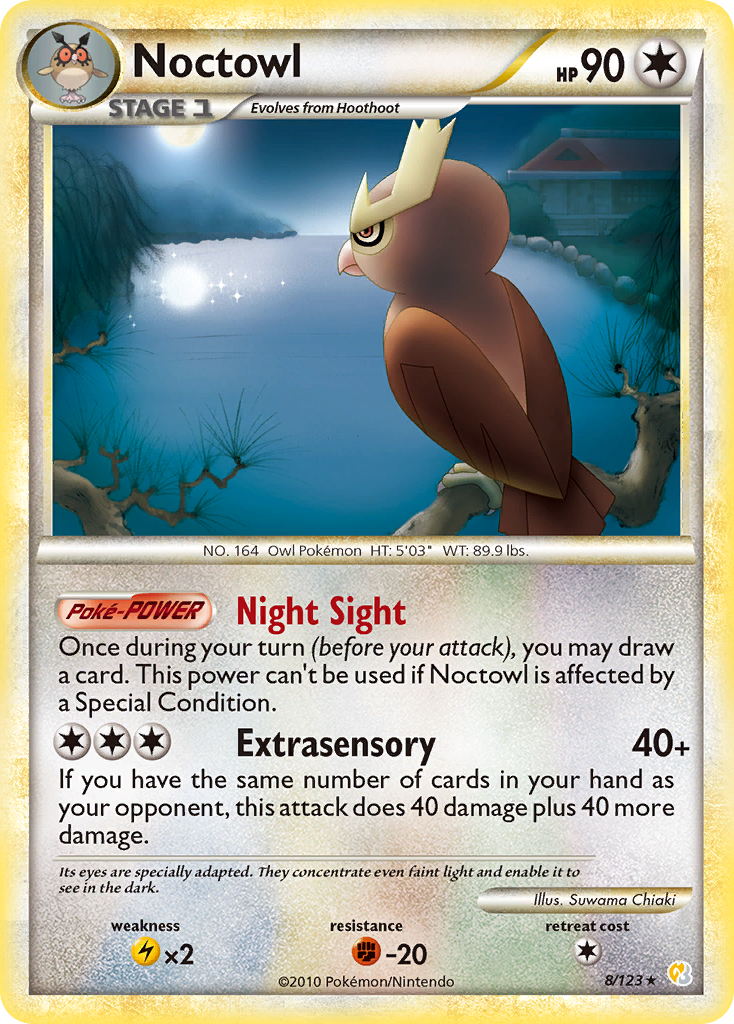 Noctowl (8/123) [HeartGold & SoulSilver: Base Set] | Gear Gaming Bentonville