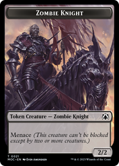 Zombie Knight // Human (6) Double-Sided Token [March of the Machine Commander Tokens] | Gear Gaming Bentonville