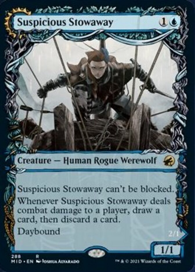 Suspicious Stowaway // Seafaring Werewolf (Showcase Equinox) [Innistrad: Midnight Hunt] | Gear Gaming Bentonville