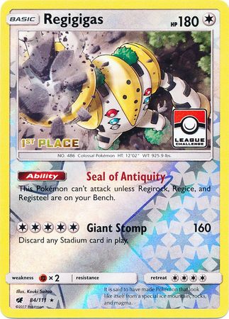 Regigigas (84/111) (League Promo 1st Place) [Sun & Moon: Crimson Invasion] | Gear Gaming Bentonville