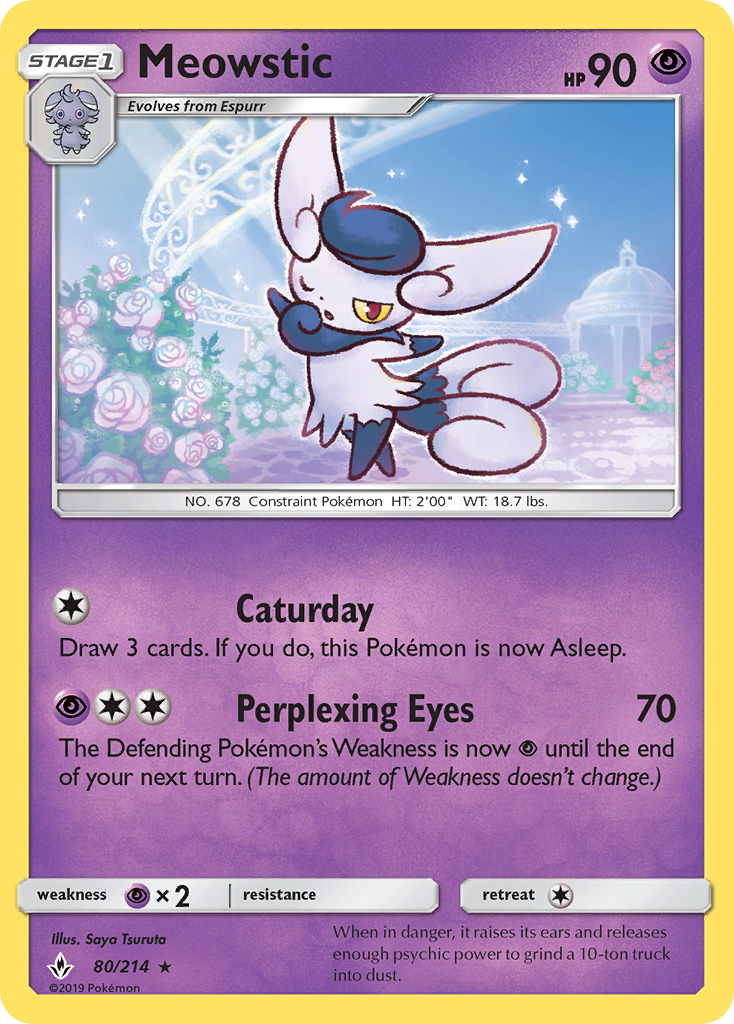 Meowstic (80/214) [Sun & Moon: Unbroken Bonds] | Gear Gaming Bentonville