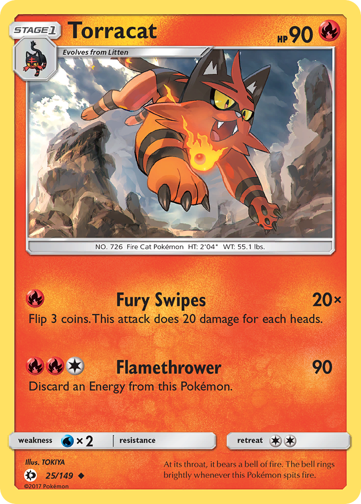 Torracat (25/149) [Sun & Moon: Base Set] | Gear Gaming Bentonville