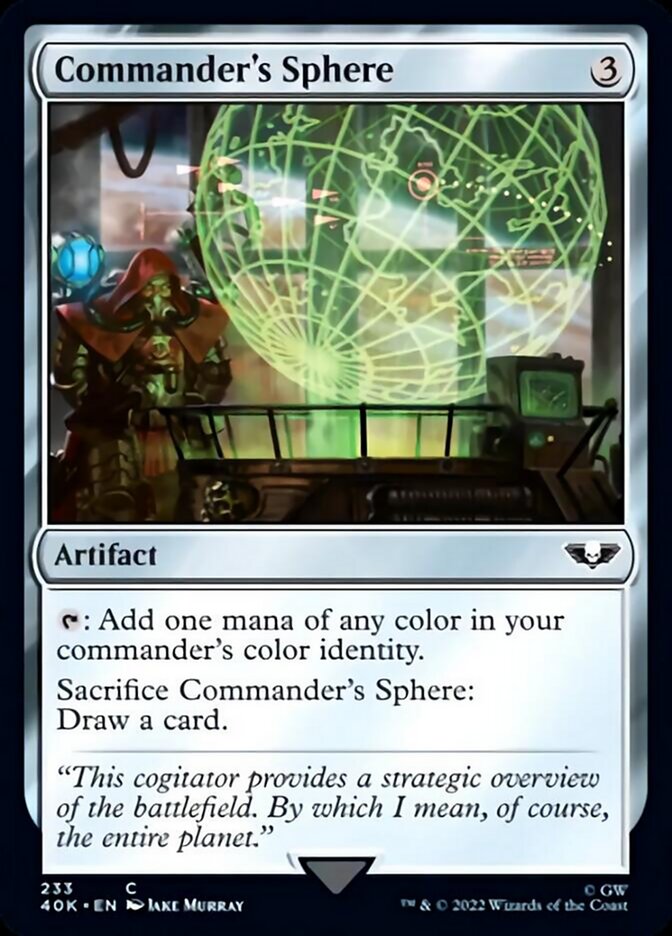 Commander's Sphere (233) (Surge Foil) [Universes Beyond: Warhammer 40,000] | Gear Gaming Bentonville