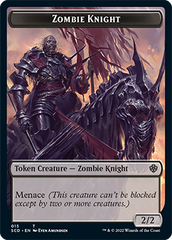 Zombie // Zombie Knight Double-Sided Token [Starter Commander Decks] | Gear Gaming Bentonville