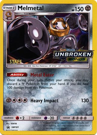 Melmetal (SM181) (Staff Prerelease Promo) [Sun & Moon: Black Star Promos] | Gear Gaming Bentonville