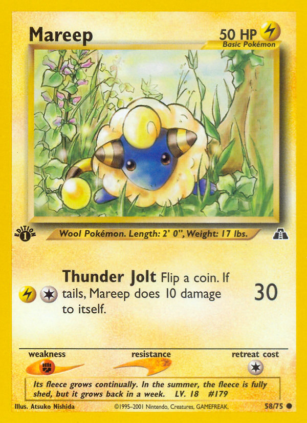 Mareep (58/75) [Neo Discovery 1st Edition] | Gear Gaming Bentonville