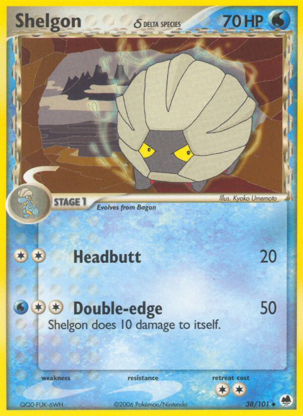 Shelgon (38/101) (Delta Species) [EX: Dragon Frontiers] | Gear Gaming Bentonville