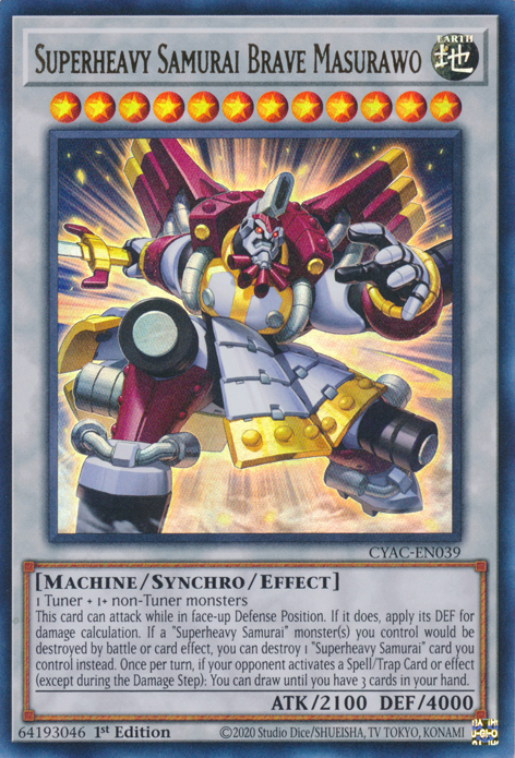 Superheavy Samurai Brave Masurawo [CYAC-EN039] Ultra Rare | Gear Gaming Bentonville