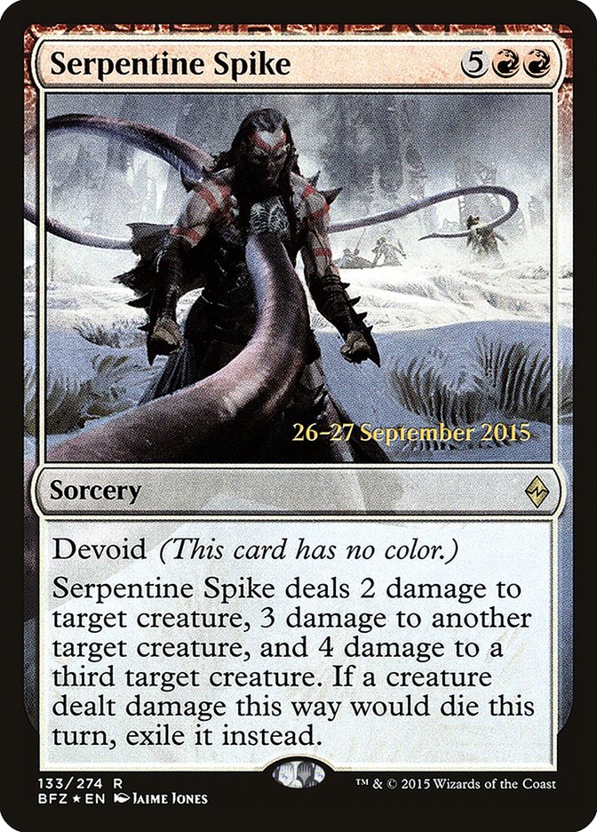 Serpentine Spike  [Battle for Zendikar Prerelease Promos] | Gear Gaming Bentonville