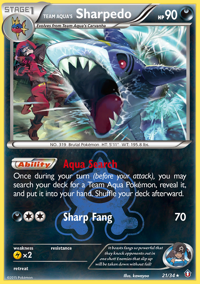 Team Aqua's Sharpedo (21/34) [XY: Double Crisis] | Gear Gaming Bentonville