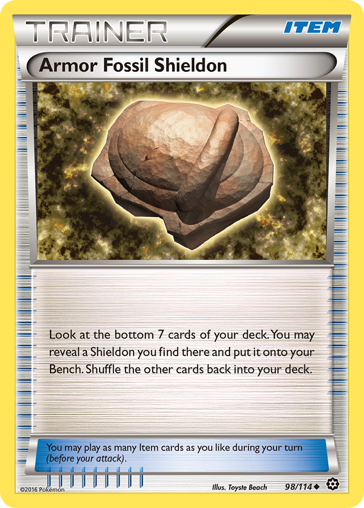 Armor Fossil Shieldon (98/114) [XY: Steam Siege] | Gear Gaming Bentonville