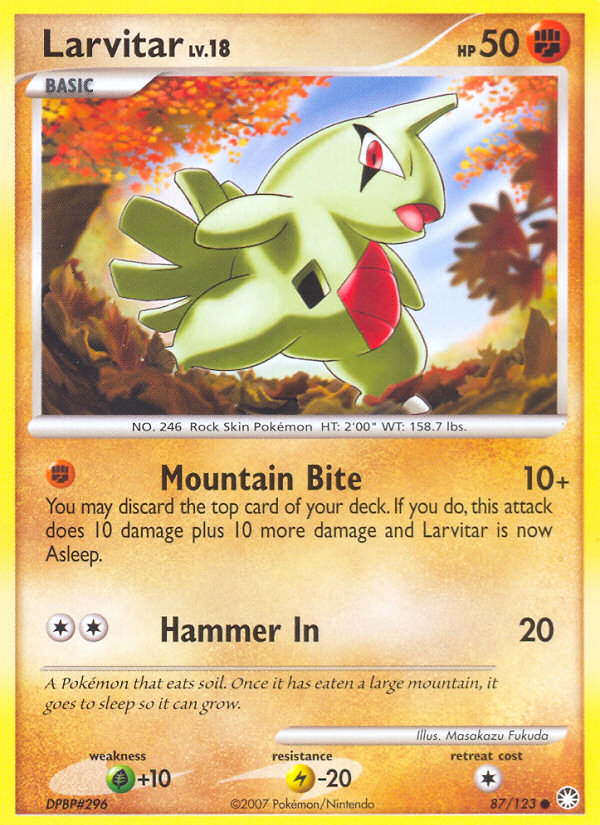 Larvitar (87/123) [Diamond & Pearl: Mysterious Treasures] | Gear Gaming Bentonville