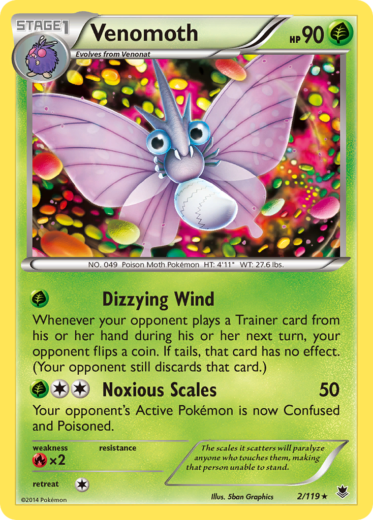 Venomoth (2/119) [XY: Phantom Forces] | Gear Gaming Bentonville