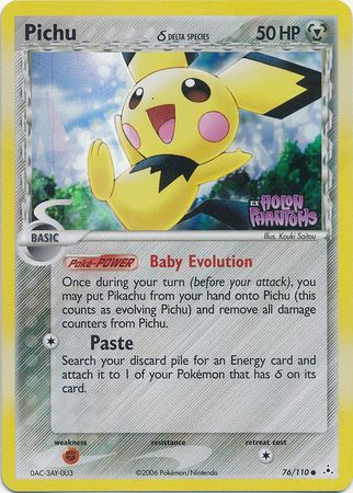 Pichu (76/110) (Delta Species) (Stamped) [EX: Holon Phantoms] | Gear Gaming Bentonville