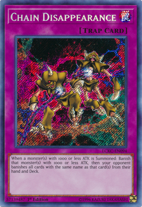 Chain Disappearance [LCKC-EN094] Secret Rare | Gear Gaming Bentonville