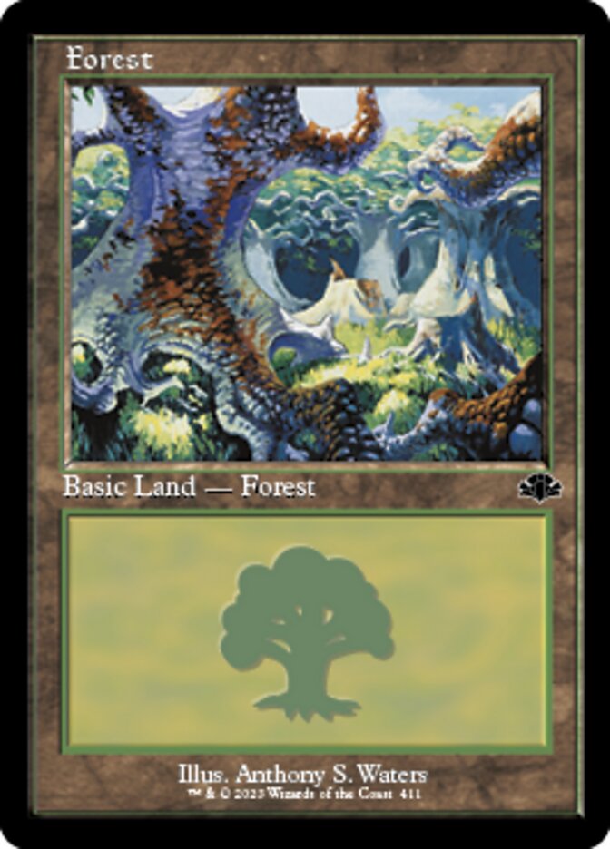 Forest (411) (Retro) [Dominaria Remastered] | Gear Gaming Bentonville