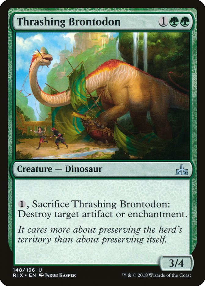 Thrashing Brontodon [Rivals of Ixalan] | Gear Gaming Bentonville