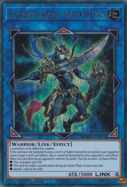 Black Luster Soldier - Soldier of Chaos [MAMA-EN073] Ultra Pharaoh's Rare | Gear Gaming Bentonville