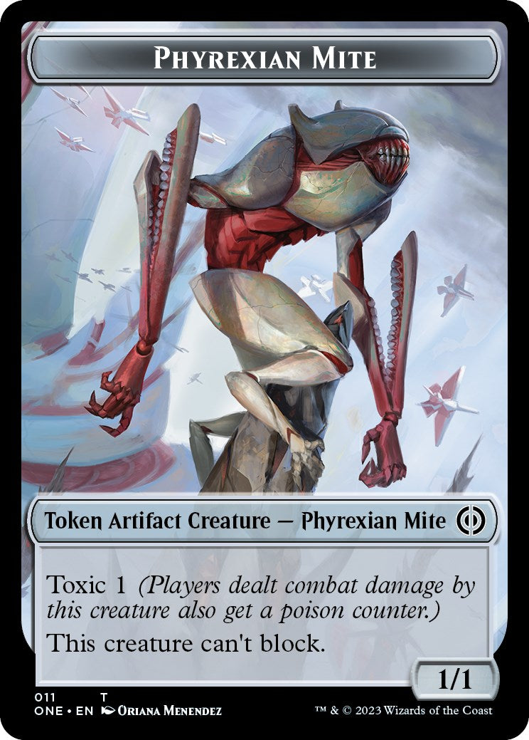 Phyrexian Mite // Phyrexian Insect Double-Sided Token [Phyrexia: All Will Be One Commander Tokens] | Gear Gaming Bentonville