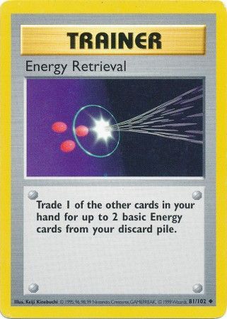 Energy Retrieval (81/102) [Base Set Shadowless Unlimited] | Gear Gaming Bentonville