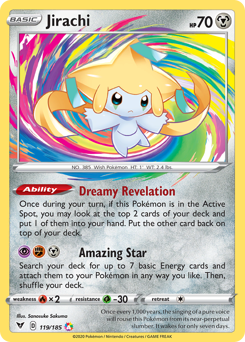 Jirachi (119/185) [Sword & Shield: Vivid Voltage] | Gear Gaming Bentonville