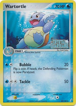 Wartortle (42/100) (Stamped) [EX: Crystal Guardians] | Gear Gaming Bentonville