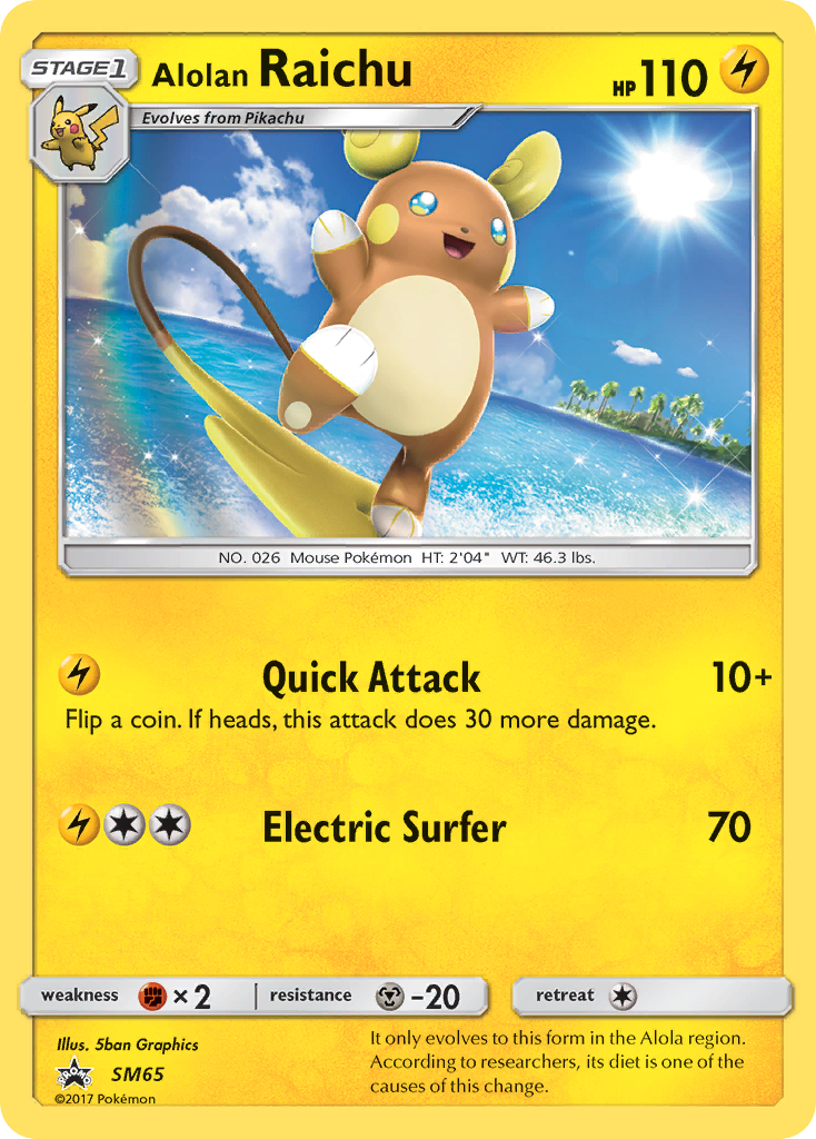 Alolan Raichu (SM65) [Sun & Moon: Black Star Promos] | Gear Gaming Bentonville