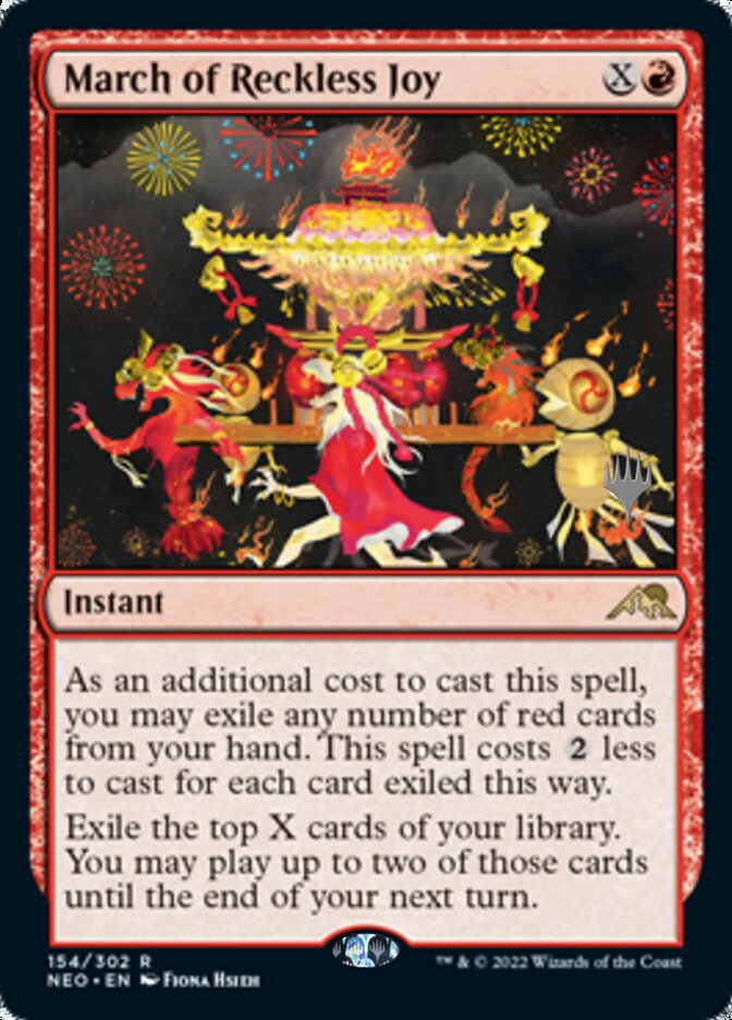 March of Reckless Joy (Promo Pack) [Kamigawa: Neon Dynasty Promos] | Gear Gaming Bentonville