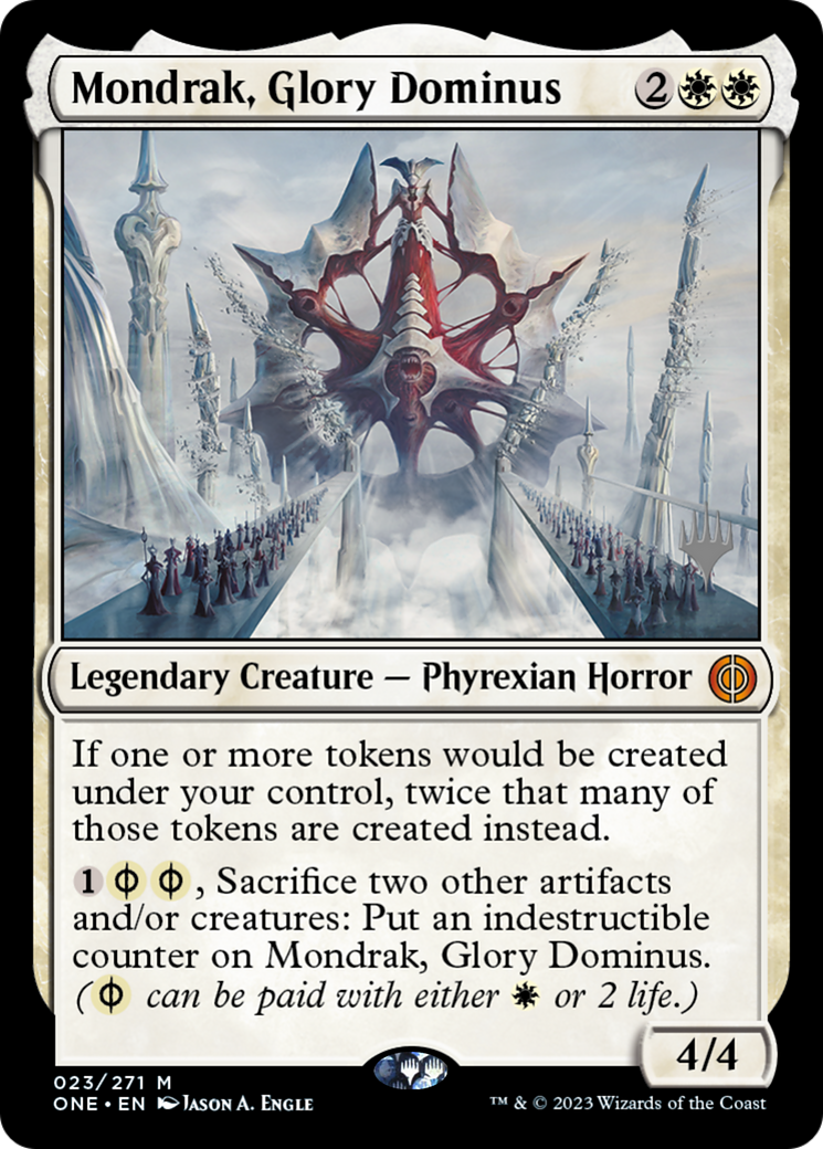 Mondrak, Glory Dominus (Promo Pack) [Phyrexia: All Will Be One Promos] | Gear Gaming Bentonville