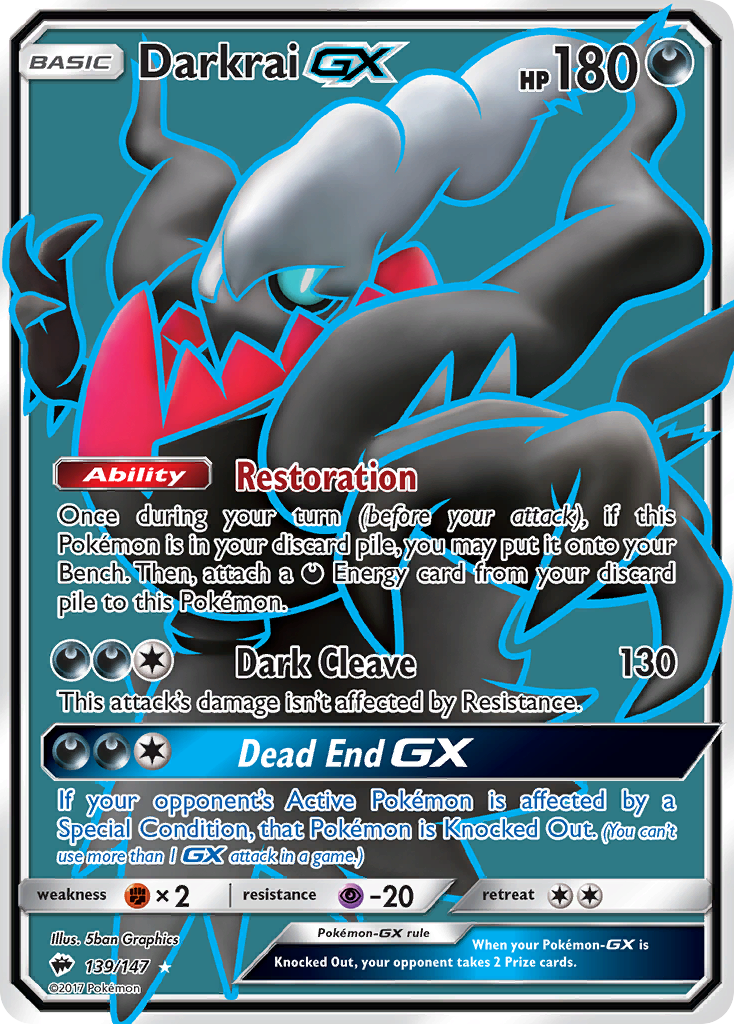 Darkrai GX (139/147) [Sun & Moon: Burning Shadows] | Gear Gaming Bentonville