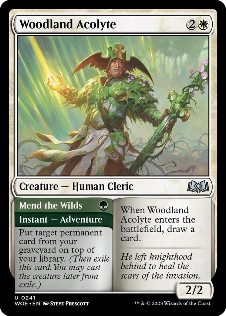 Woodland Acolyte // Mend the Wilds [Wilds of Eldraine] | Gear Gaming Bentonville