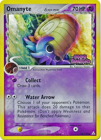 Omanyte (74/110) (Delta Species) (Stamped) [EX: Holon Phantoms] | Gear Gaming Bentonville