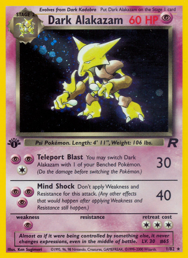 Dark Alakazam (1/82) [Team Rocket 1st Edition] | Gear Gaming Bentonville