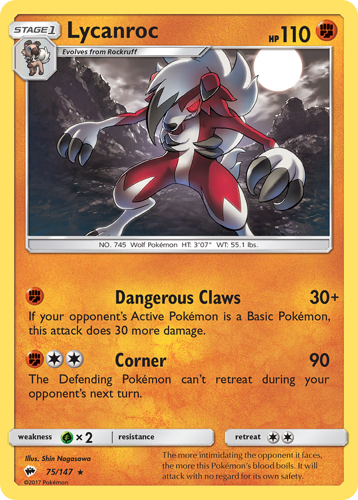 Lycanroc (75/147) [Sun & Moon: Burning Shadows] | Gear Gaming Bentonville