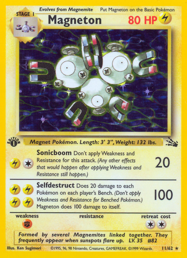 Magneton (11/62) [Fossil 1st Edition] | Gear Gaming Bentonville