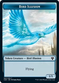 Bird Illusion // Beast (011) Double-sided Token [Commander 2020 Tokens] | Gear Gaming Bentonville