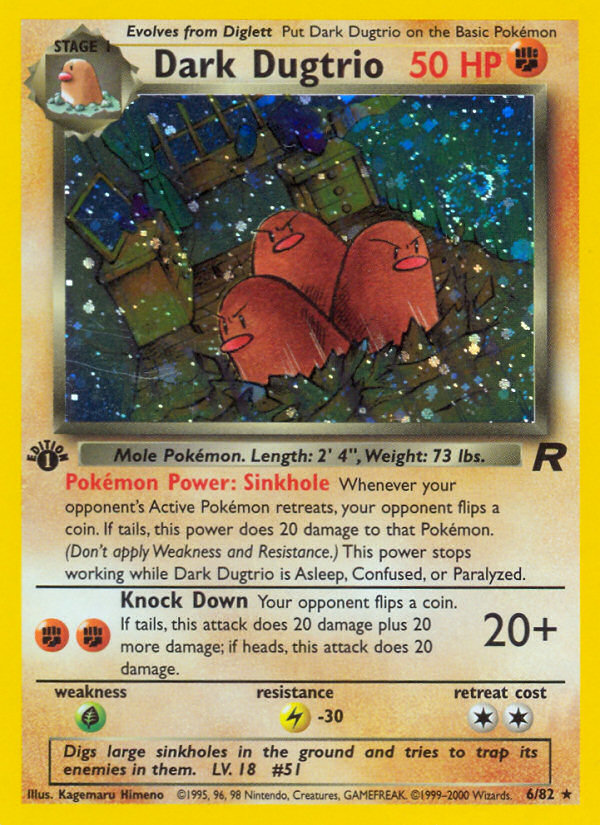 Dark Dugtrio (6/82) [Team Rocket 1st Edition] | Gear Gaming Bentonville