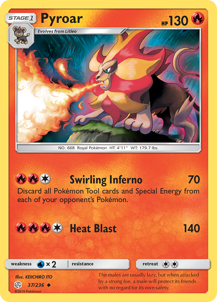 Pyroar (37/236) [Sun & Moon: Cosmic Eclipse] | Gear Gaming Bentonville