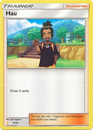 Hau (19/30) [Sun & Moon: Trainer Kit - Alolan Raichu] | Gear Gaming Bentonville